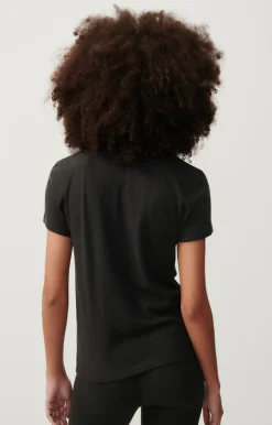 Damen American Vintage |Damen-T-Shirt Ypawood Kohlenstoff Meliert