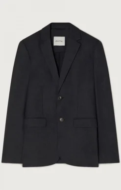 Herren American Vintage |Herrenblazer Tabinsville Navy Meliert