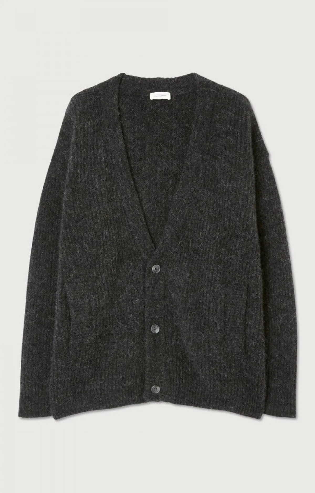Herren American Vintage |Herrencardigan East Anthrazit Meliert