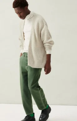 Herren American Vintage |Herrencardigan East Pulverschnee Meliert