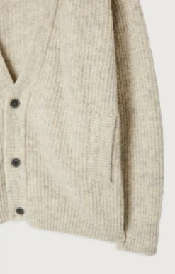 Herren American Vintage |Herrencardigan East Pulverschnee Meliert
