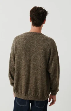 Herren American Vintage |Herrencardigan Pyatury Braun Multimeliert