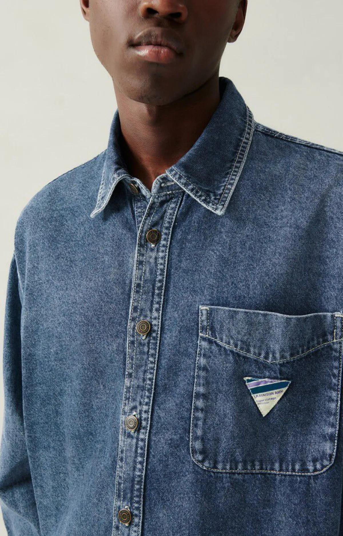 Herren American Vintage |Herrenhemd Astury Stone
