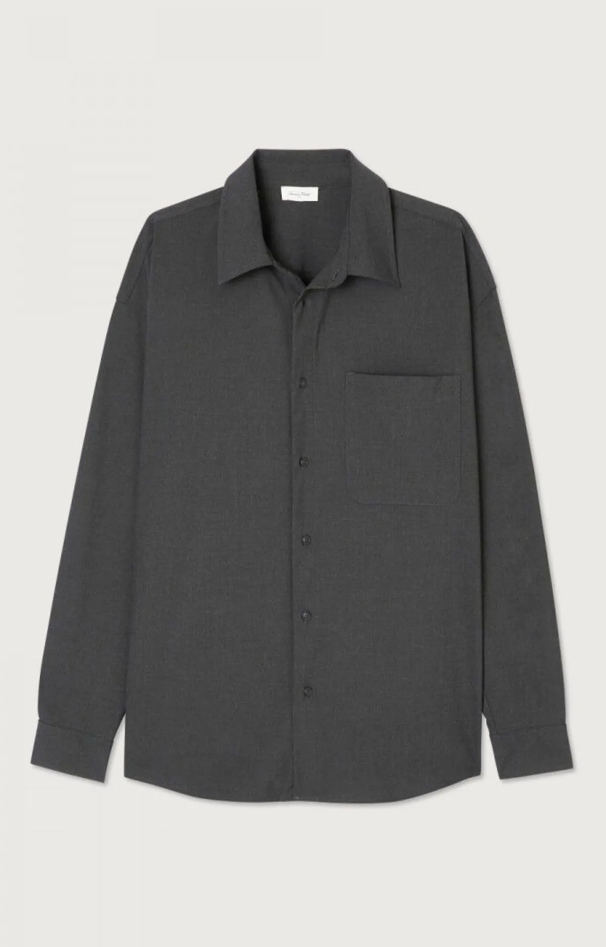 Herren American Vintage |Herrenhemd Kabird Anthrazit Meliert