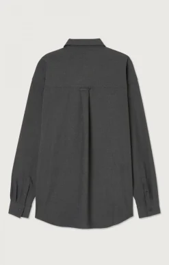 Herren American Vintage |Herrenhemd Kabird Anthrazit Meliert