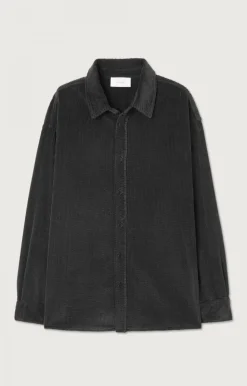 Herren American Vintage |Herrenhemd Padow Kohlenstoff
