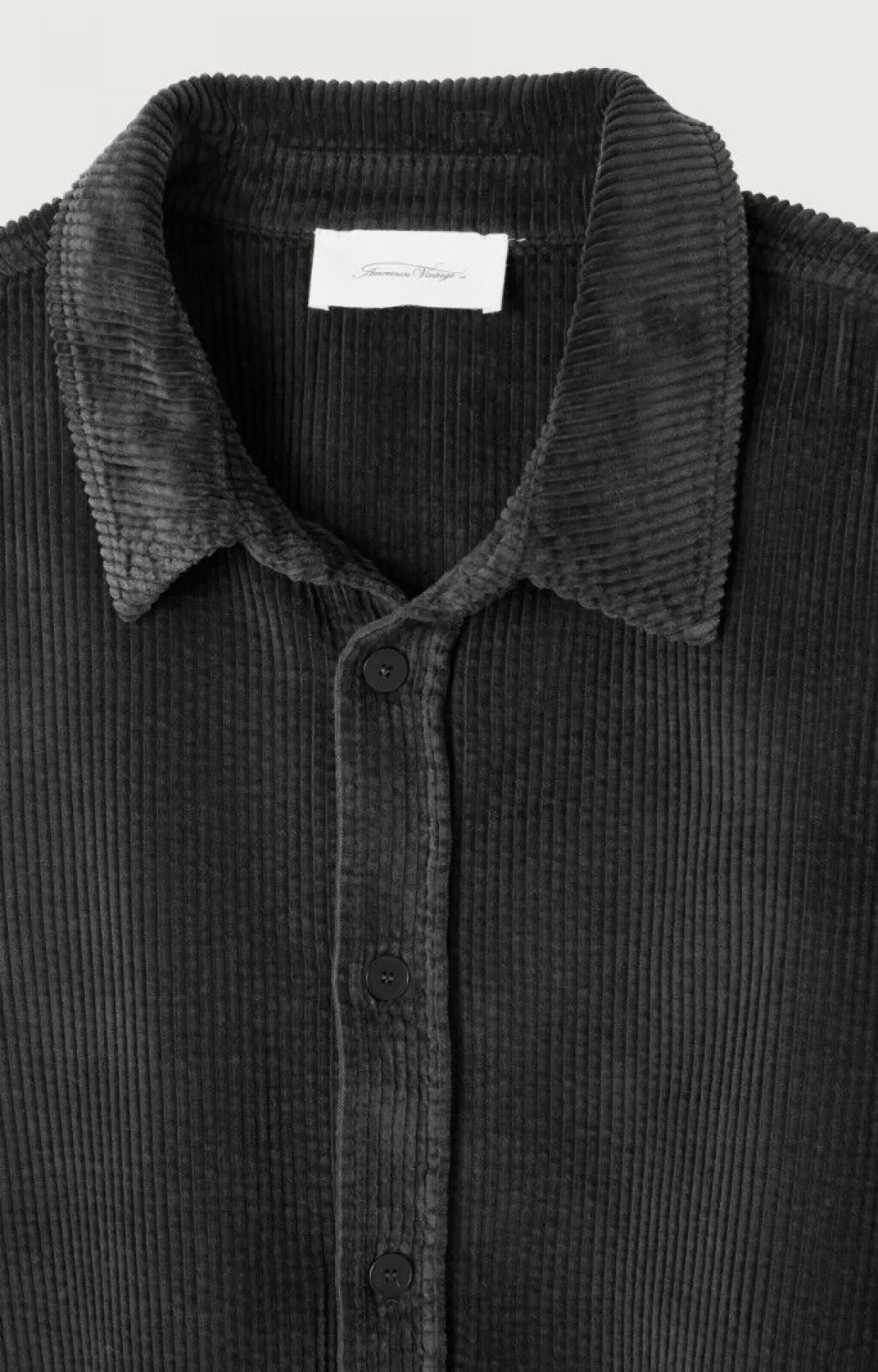 Herren American Vintage |Herrenhemd Padow Kohlenstoff