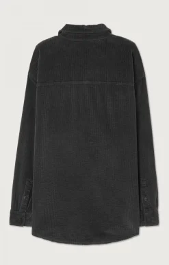 Herren American Vintage |Herrenhemd Padow Kohlenstoff