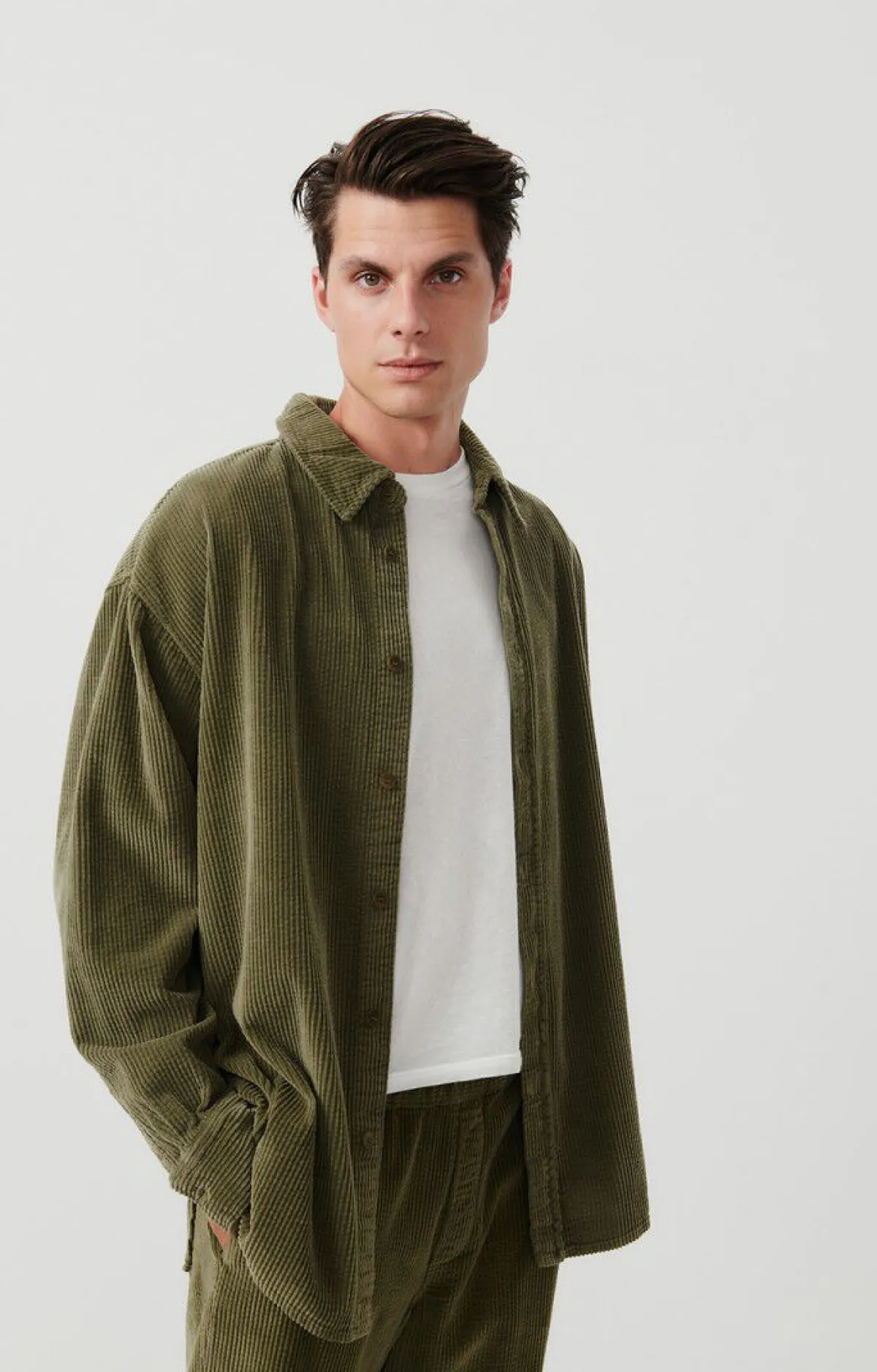 Herren American Vintage |Herrenhemd Padow Khaki Vintage
