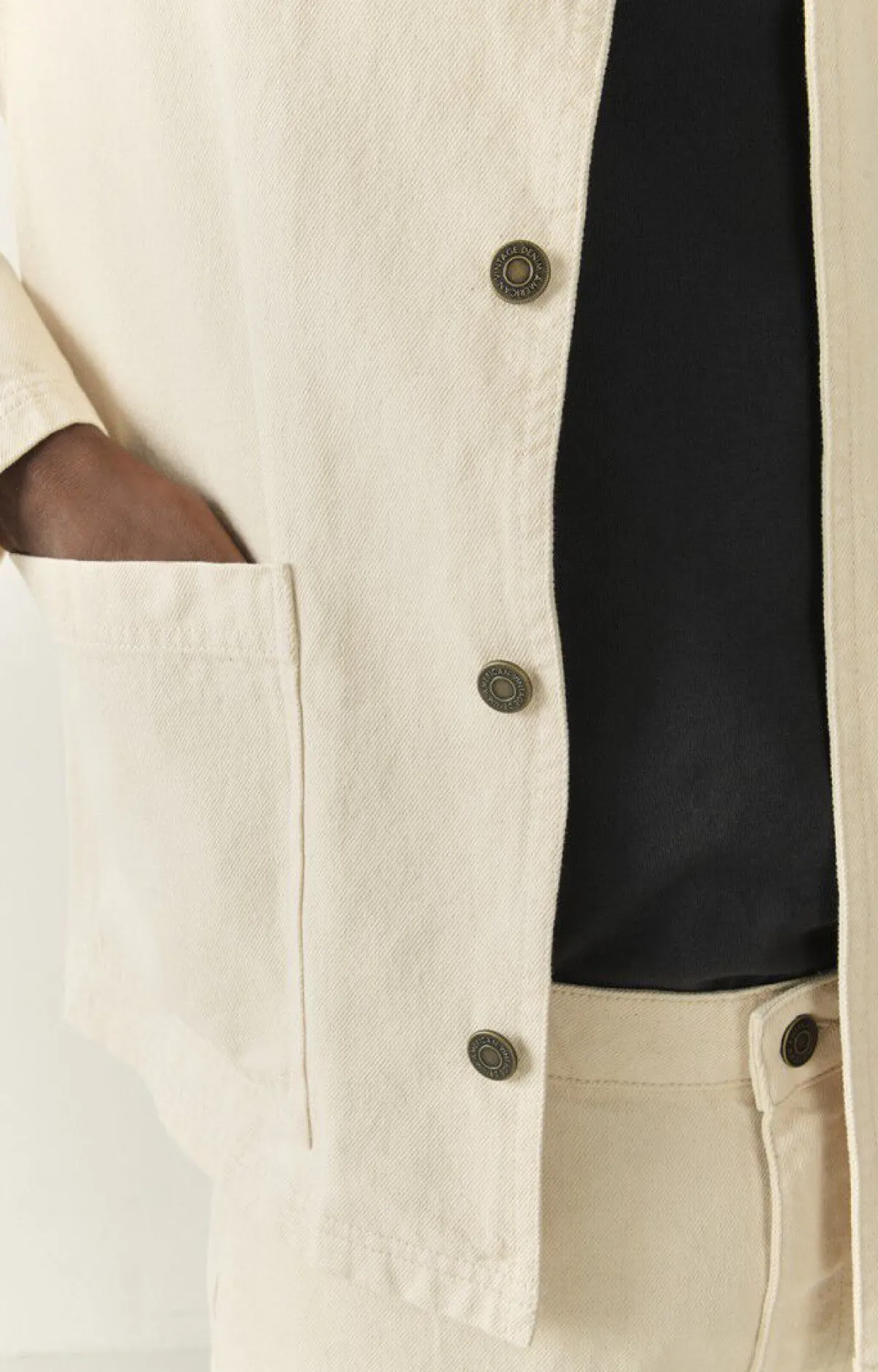 Herren American Vintage |Herrenjacke Datcity Ecru