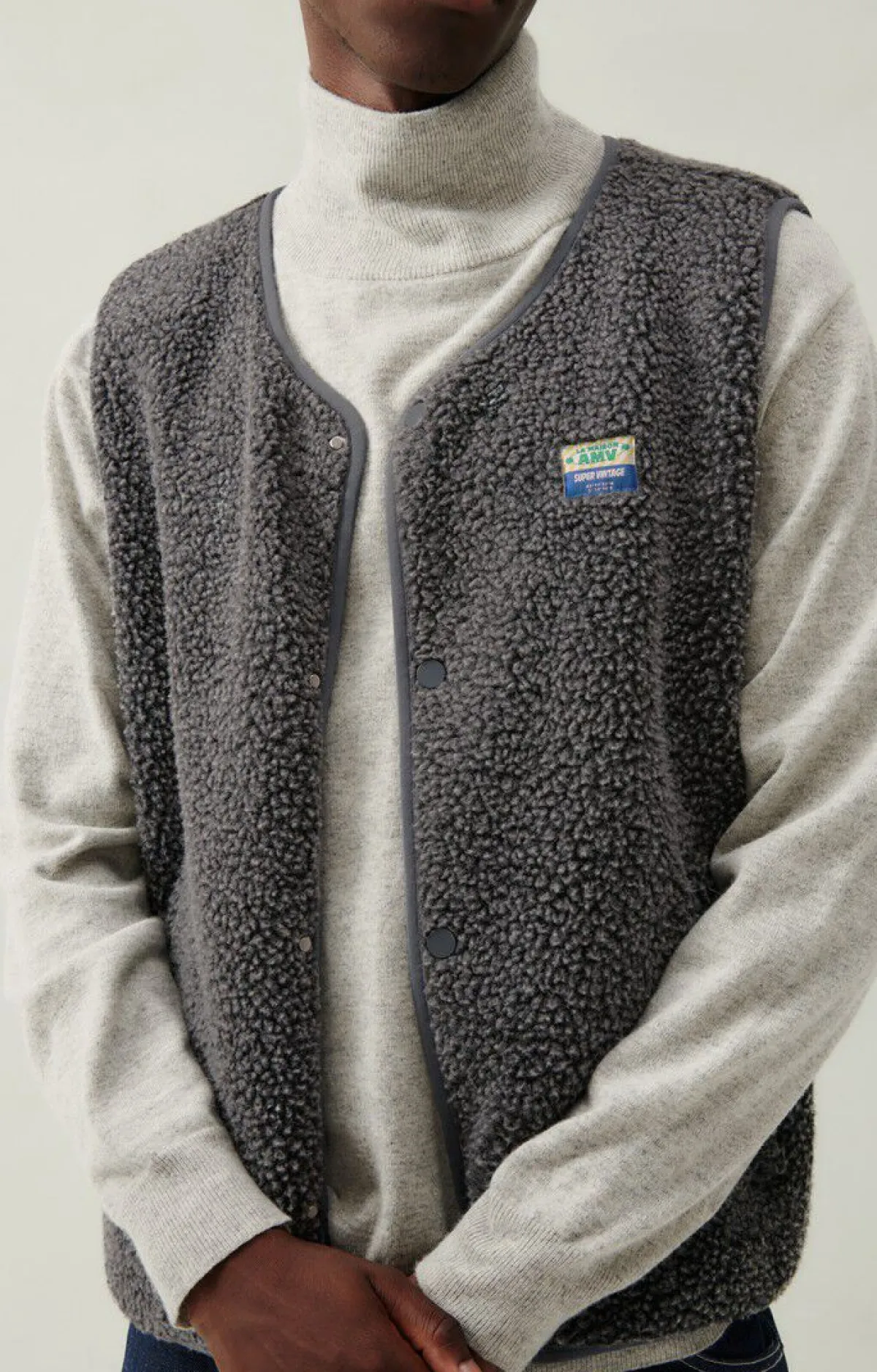 Herren American Vintage |Herrenjacke Hoktown Anthrazit Meliert