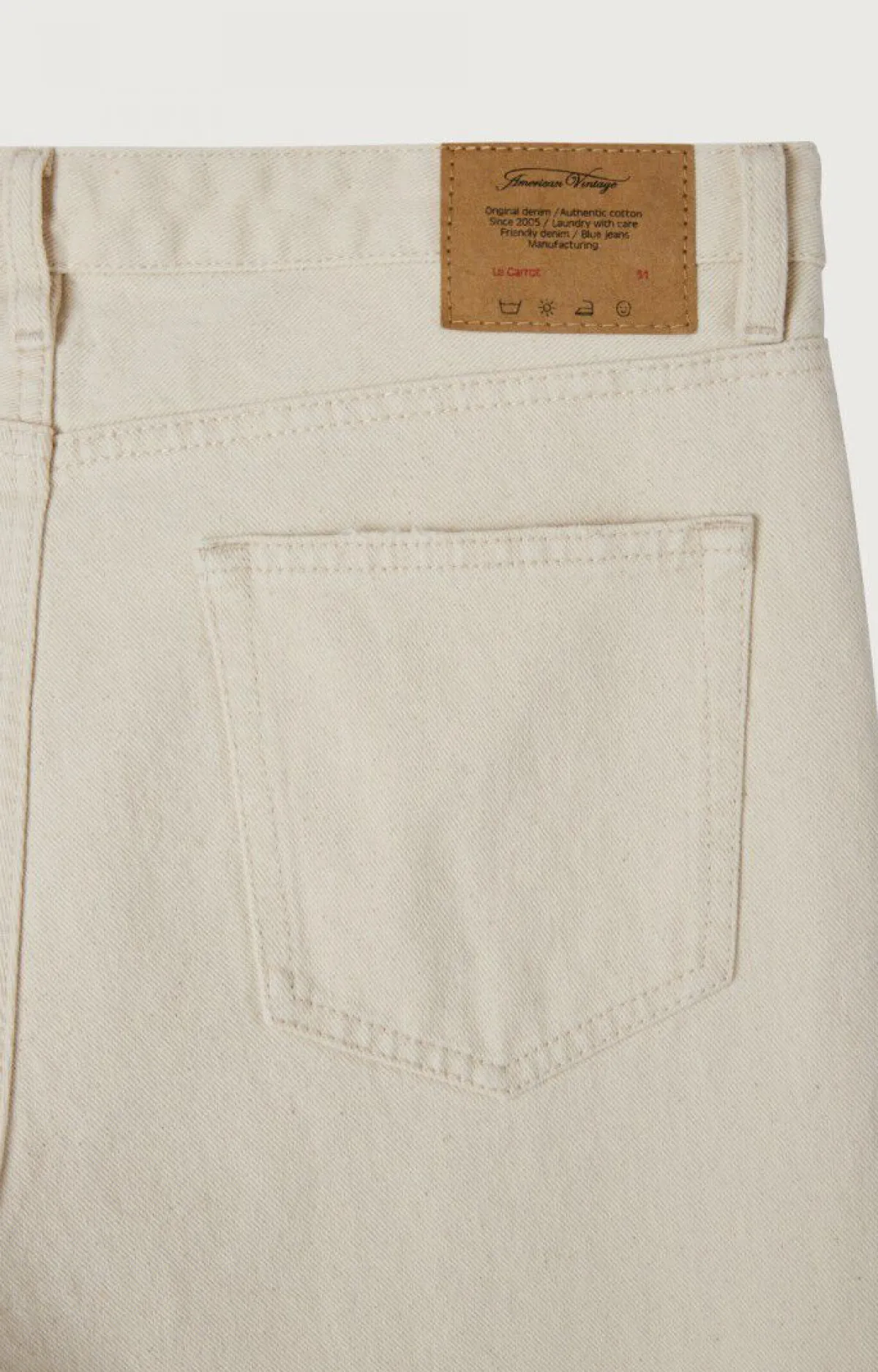 Herren American Vintage |Herrenjeans Snopdog Ecru