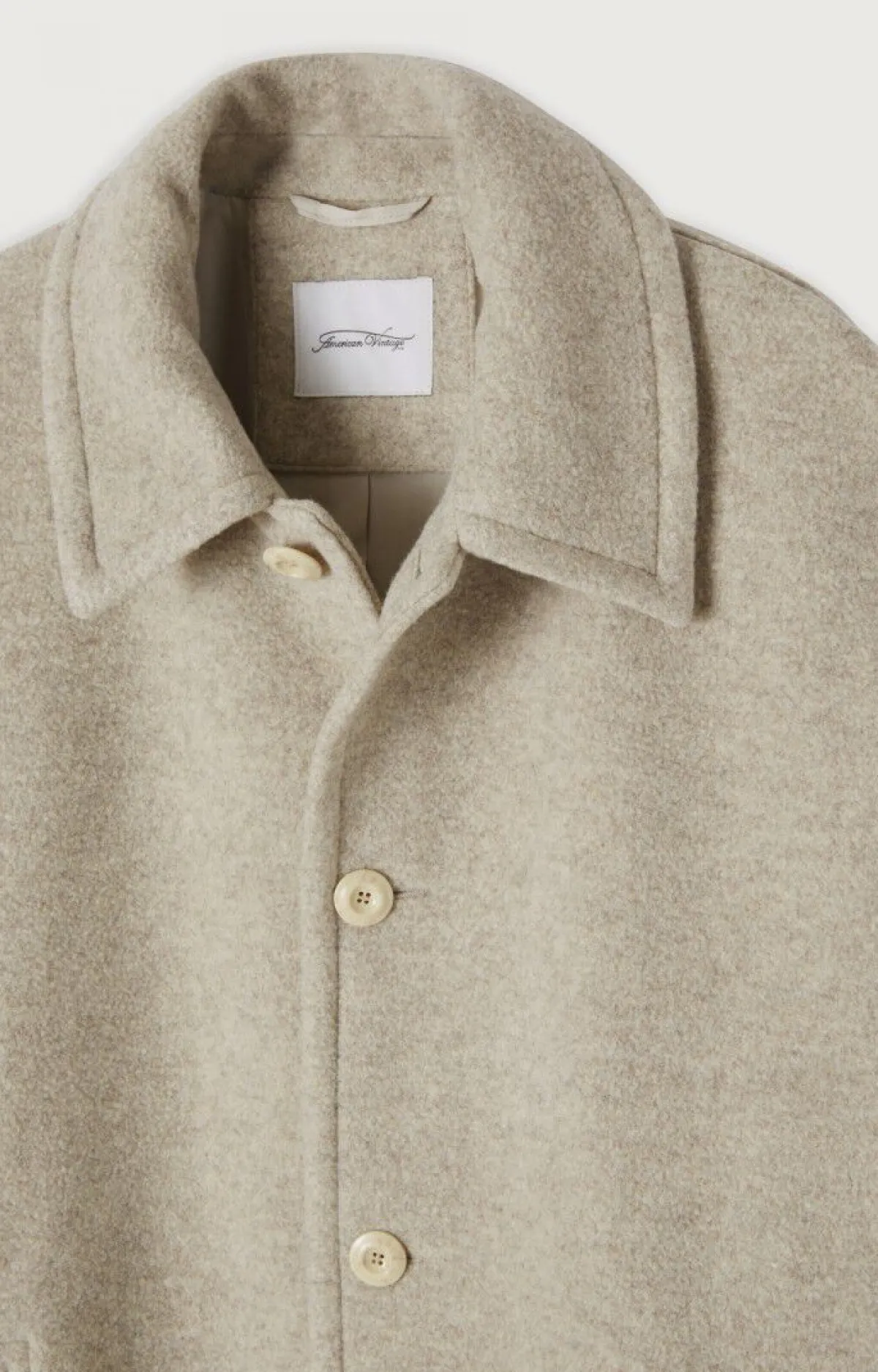 Herren American Vintage |Herrenmantel Karabay Beige Meliert