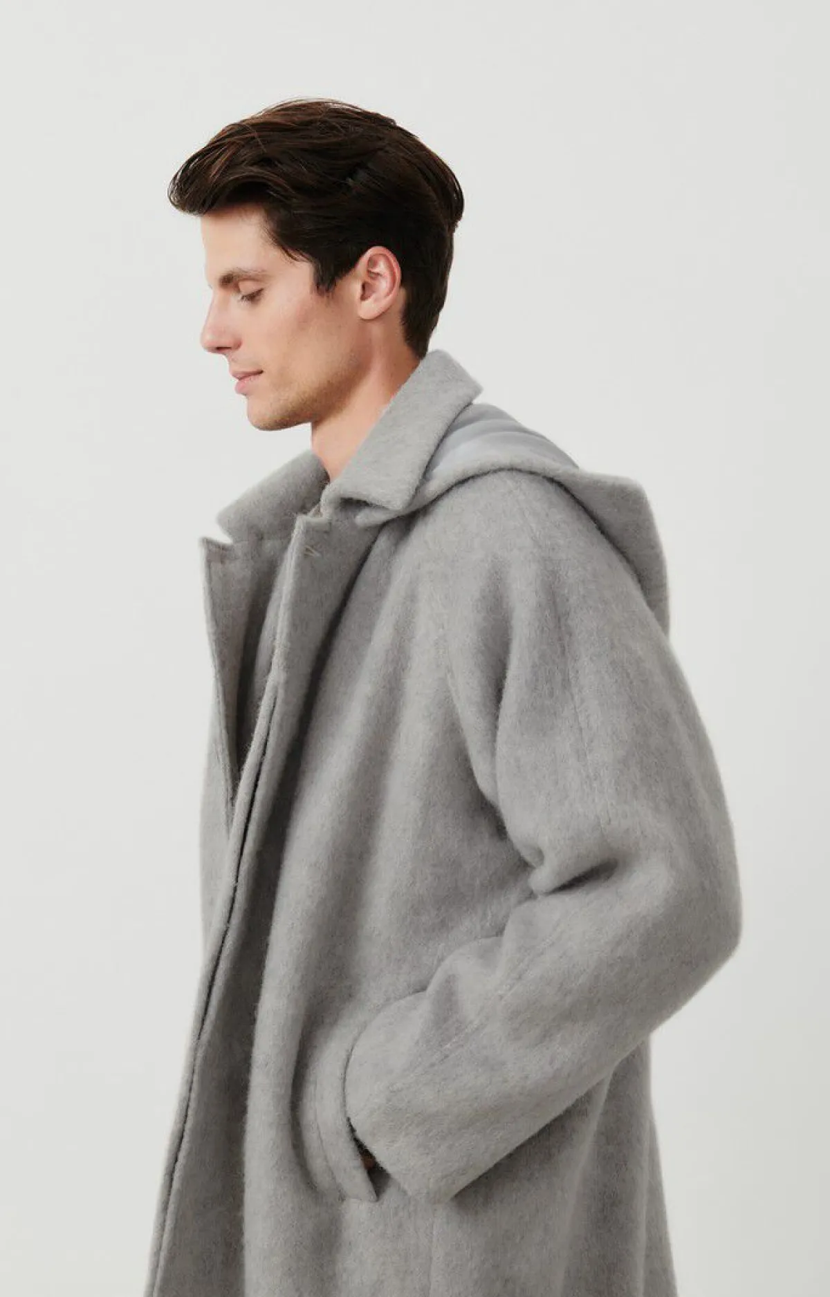 Herren American Vintage |Herrenmantel Roly Wolke Meliert