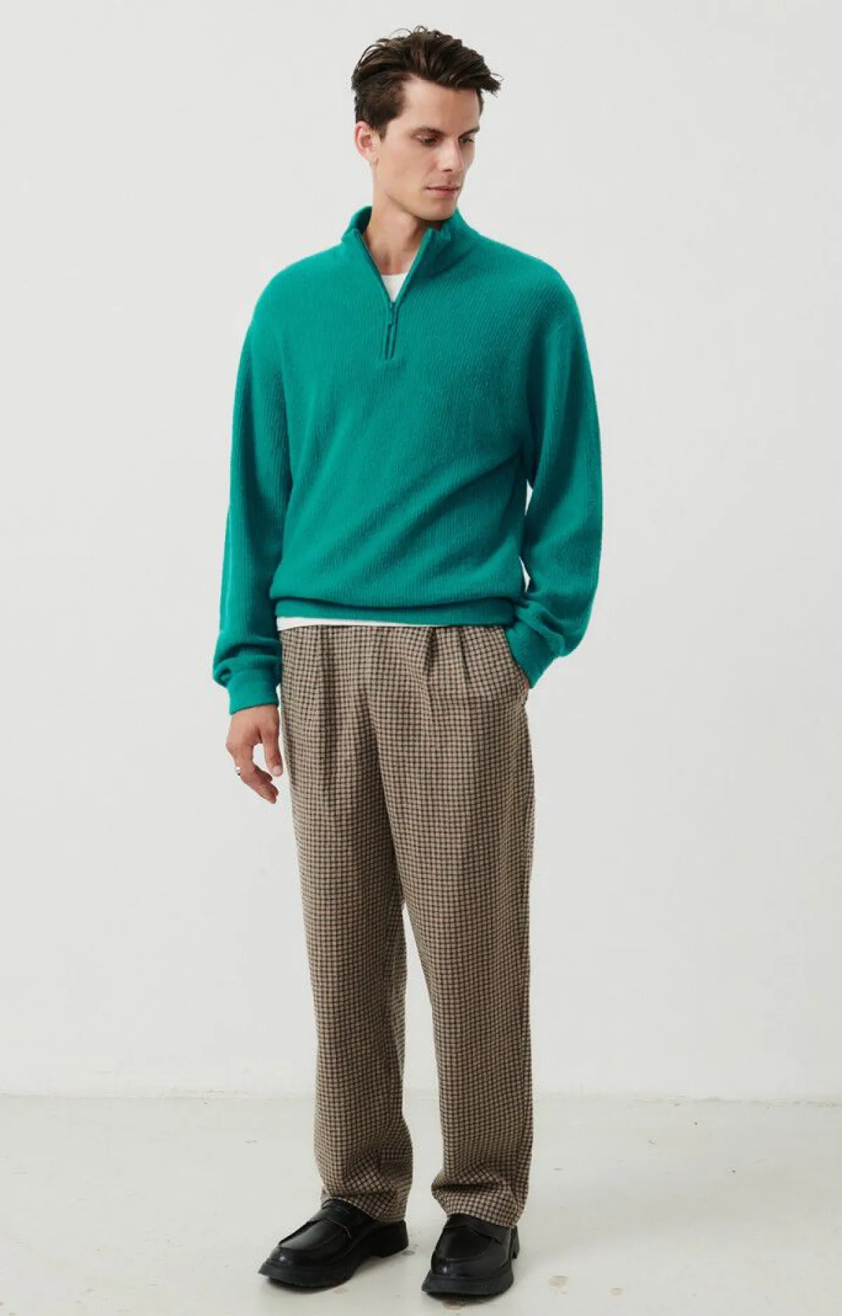 Herren American Vintage |Herrenpullover Damsville Chlorophyll Meliert