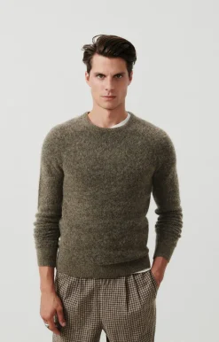 Herren American Vintage |Herrenpullover Dazington Khakigrau Multimeliert