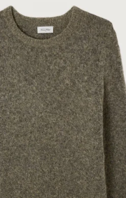 Herren American Vintage |Herrenpullover Dazington Khakigrau Multimeliert
