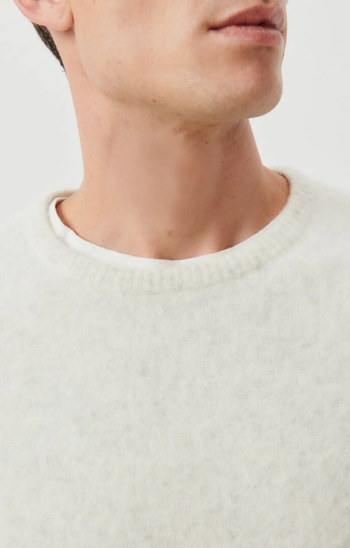 Herren American Vintage |Herrenpullover Dazington Ecru Multimeliert