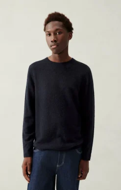 Herren American Vintage |Herrenpullover Ducksbay Navy Meliert Schwarz
