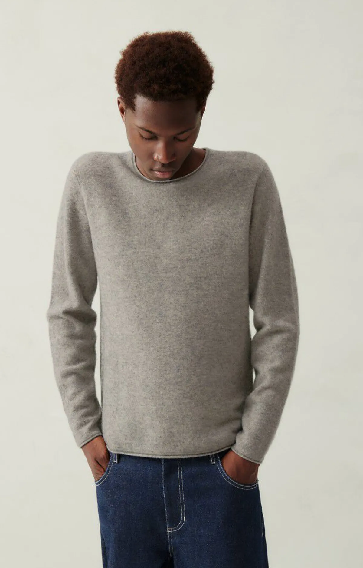 Herren American Vintage |Herrenpullover Ducksbay Grau Meliert