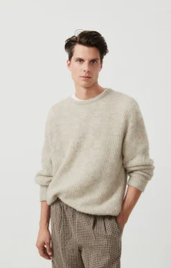 Herren American Vintage |Herrenpullover East Pulverschnee Meliert