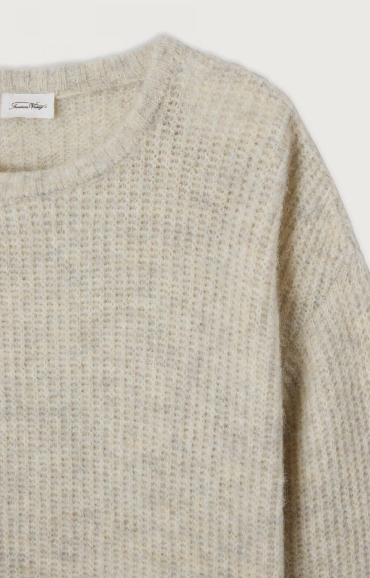 Herren American Vintage |Herrenpullover East Pulverschnee Meliert