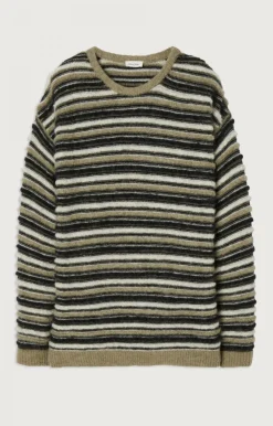 Herren American Vintage |Herrenpullover East Roggenstreifen Meliert
