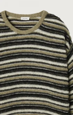 Herren American Vintage |Herrenpullover East Roggenstreifen Meliert