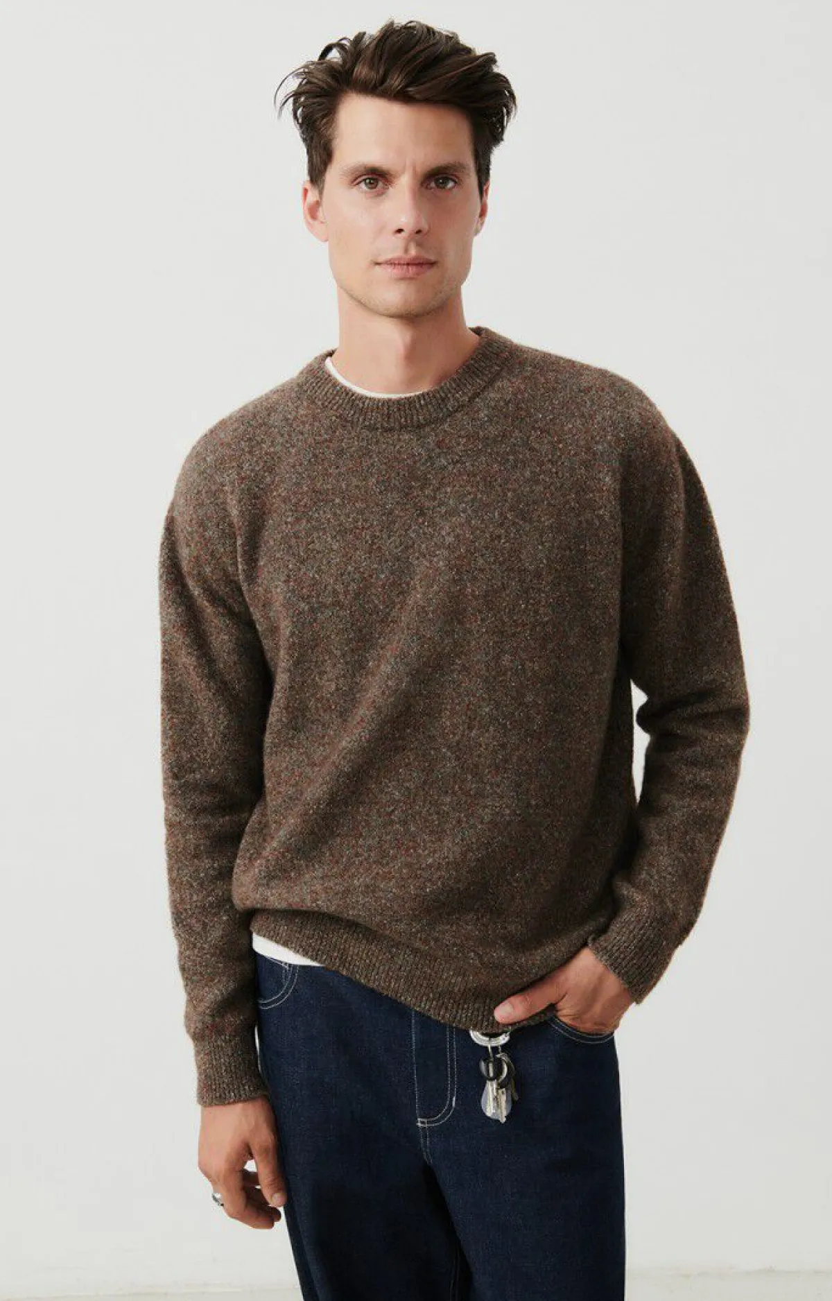 Herren American Vintage |Herrenpullover Pyatury Braun Multimeliert