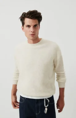 Herren American Vintage |Herrenpullover Razpark Ecru Multimeliert