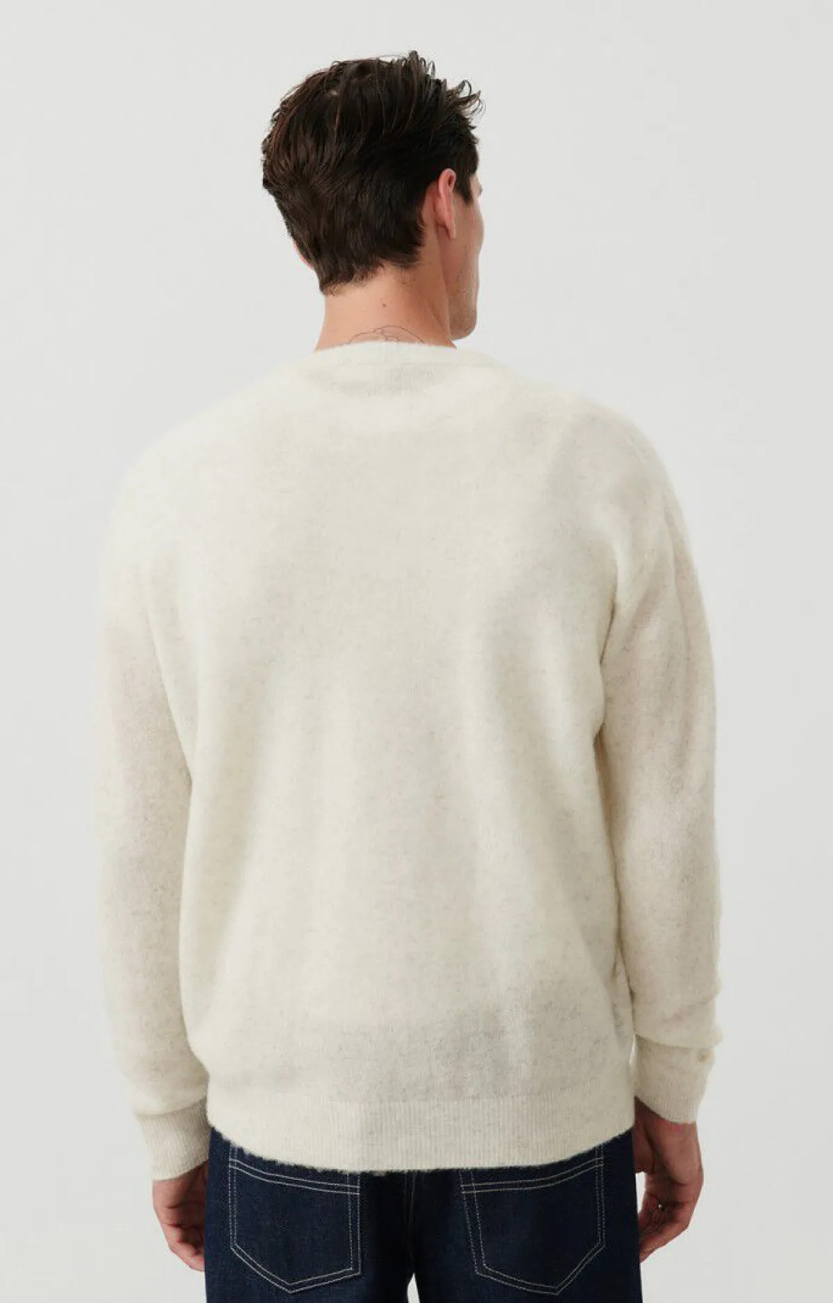 Herren American Vintage |Herrenpullover Razpark Ecru Multimeliert