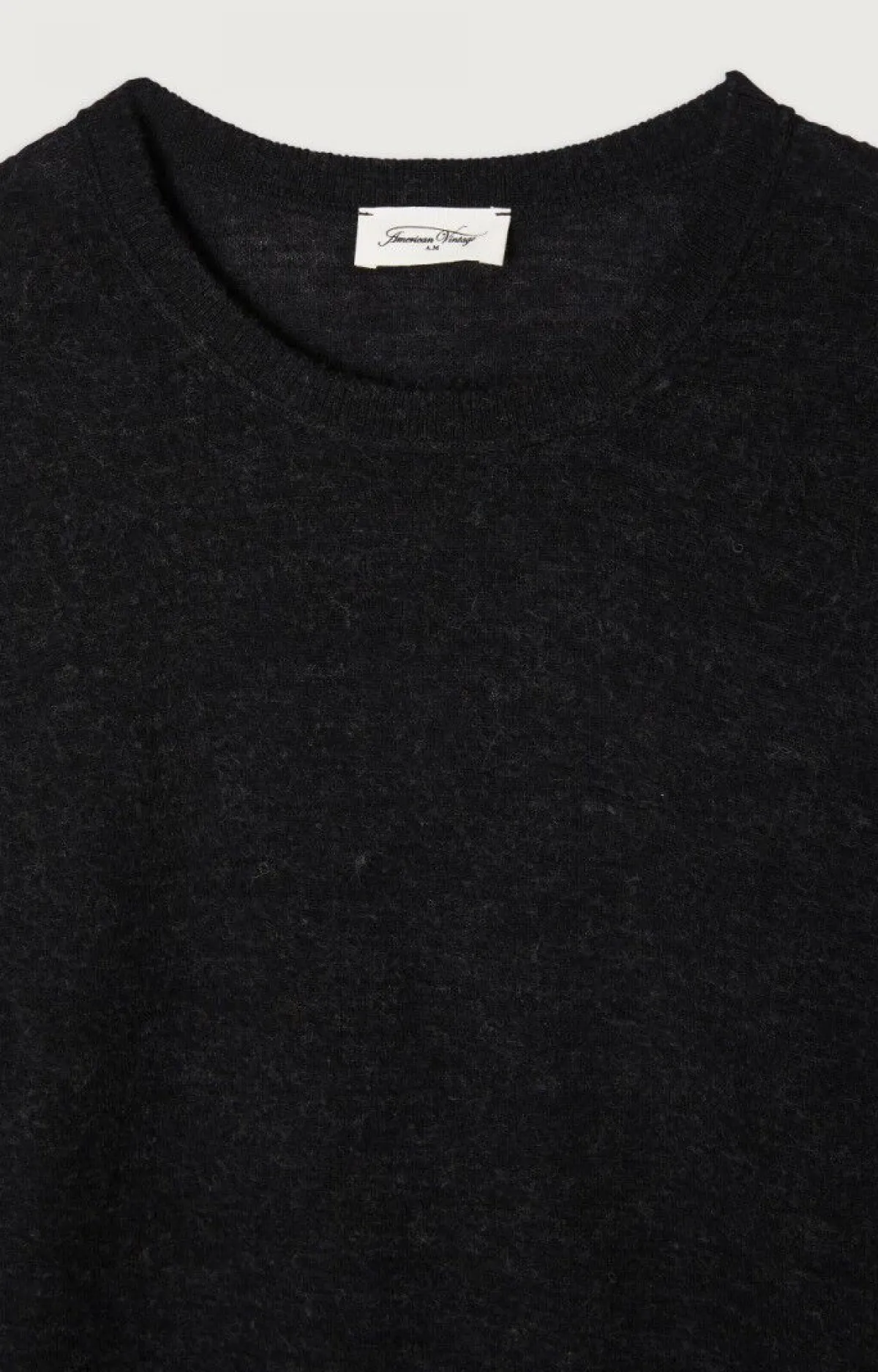 Herren American Vintage |Herrenpullover Zyrobow Holzkohle Meliert