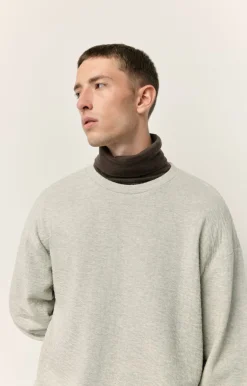Herren American Vintage |Herrensweatshirt Yatcastle Grau Meliert