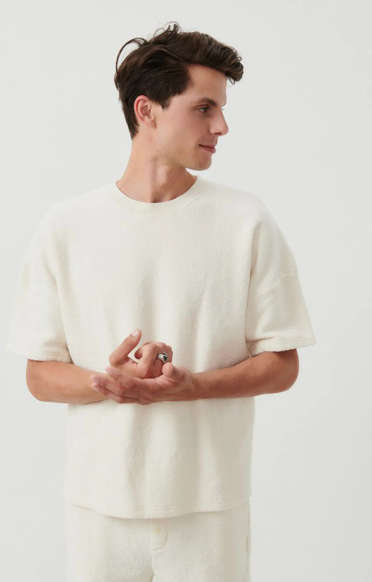 Herren American Vintage |Herren-T-Shirt Bobypark Ecru