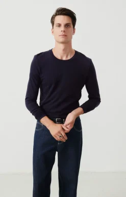 Herren American Vintage |Herren-T-Shirt Bysapick Navy