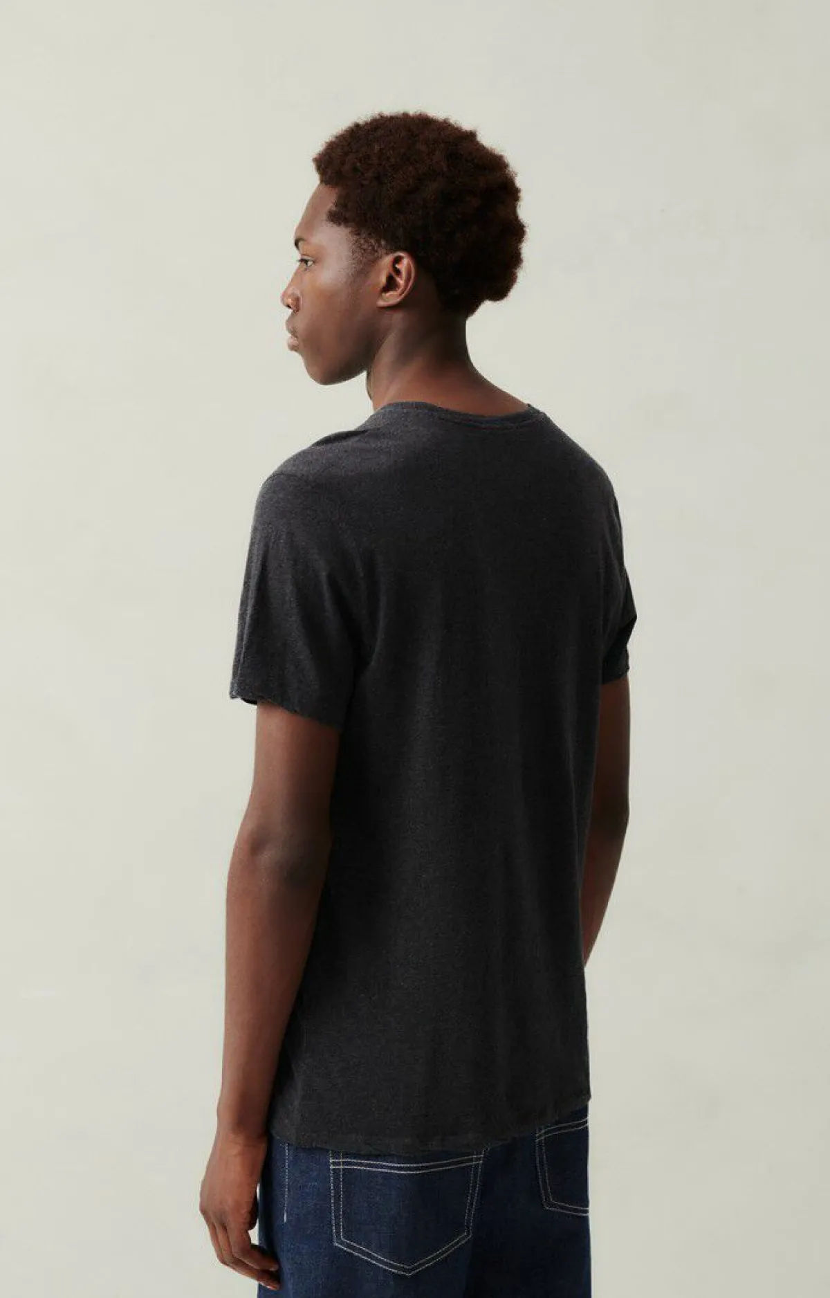 Herren American Vintage |Herren-T-Shirt Decatur Anthrazit Meliert