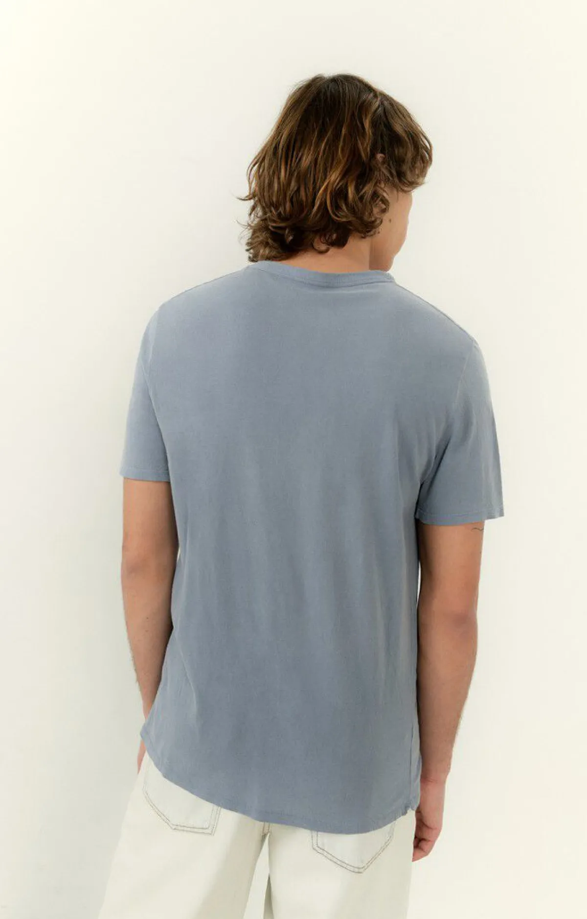 Herren American Vintage |Herren-T-Shirt Devon Blau Grau Vintage