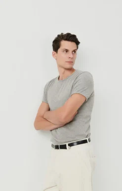 Herren American Vintage |Herren-T-Shirt Sonoma Grau Meliert