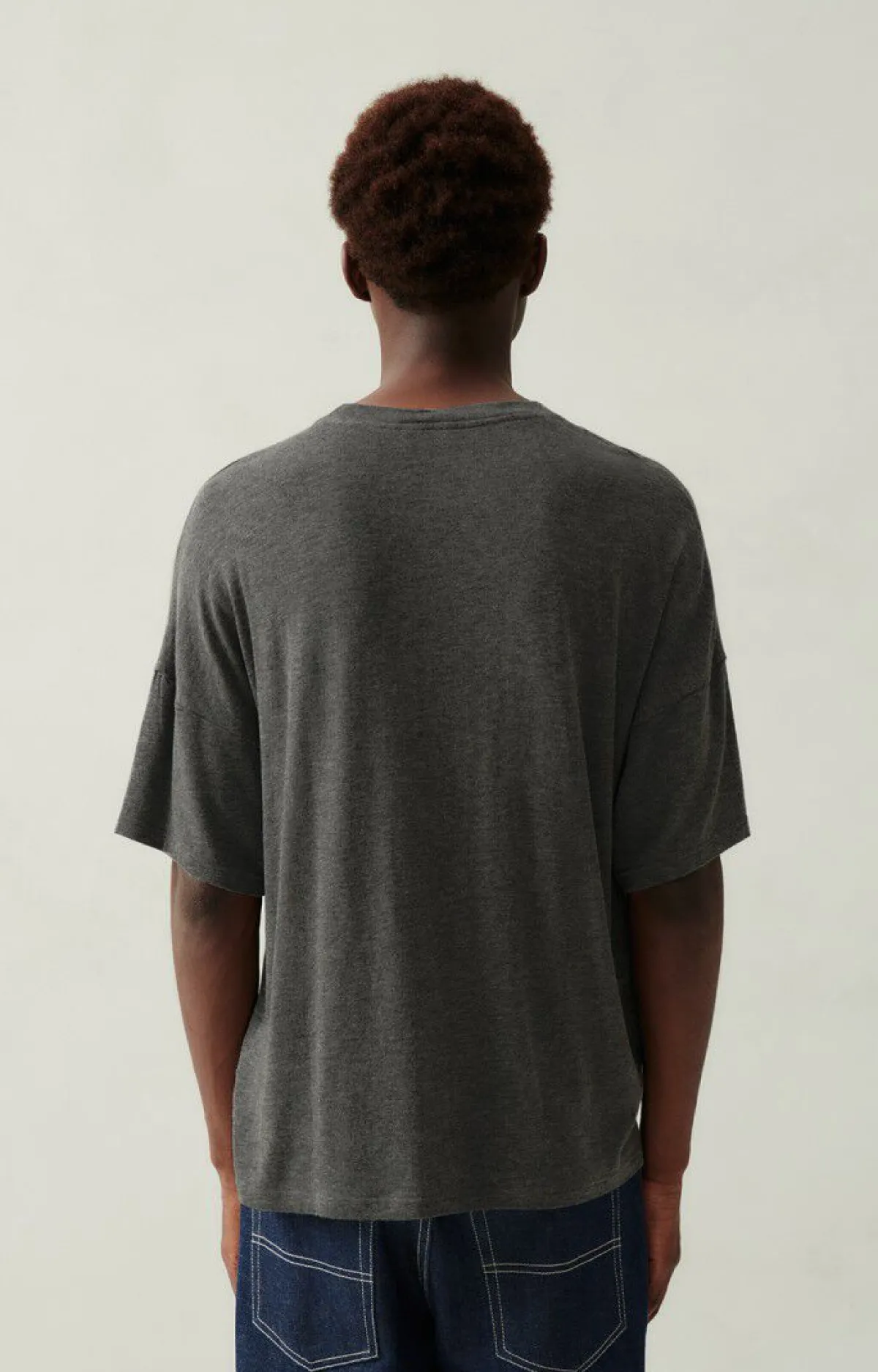 Herren American Vintage |Herren-T-Shirt Vediny Anthrazit Meliert