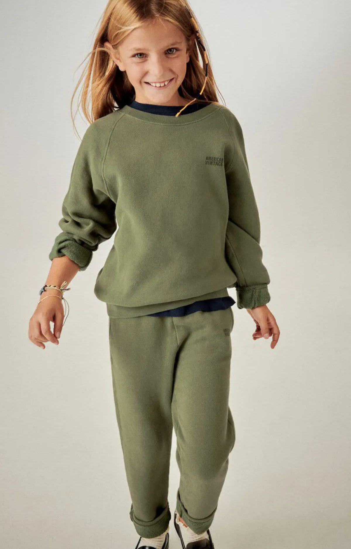 Kinder American Vintage |Kinderjogginghose Izubird Khaki Vintage