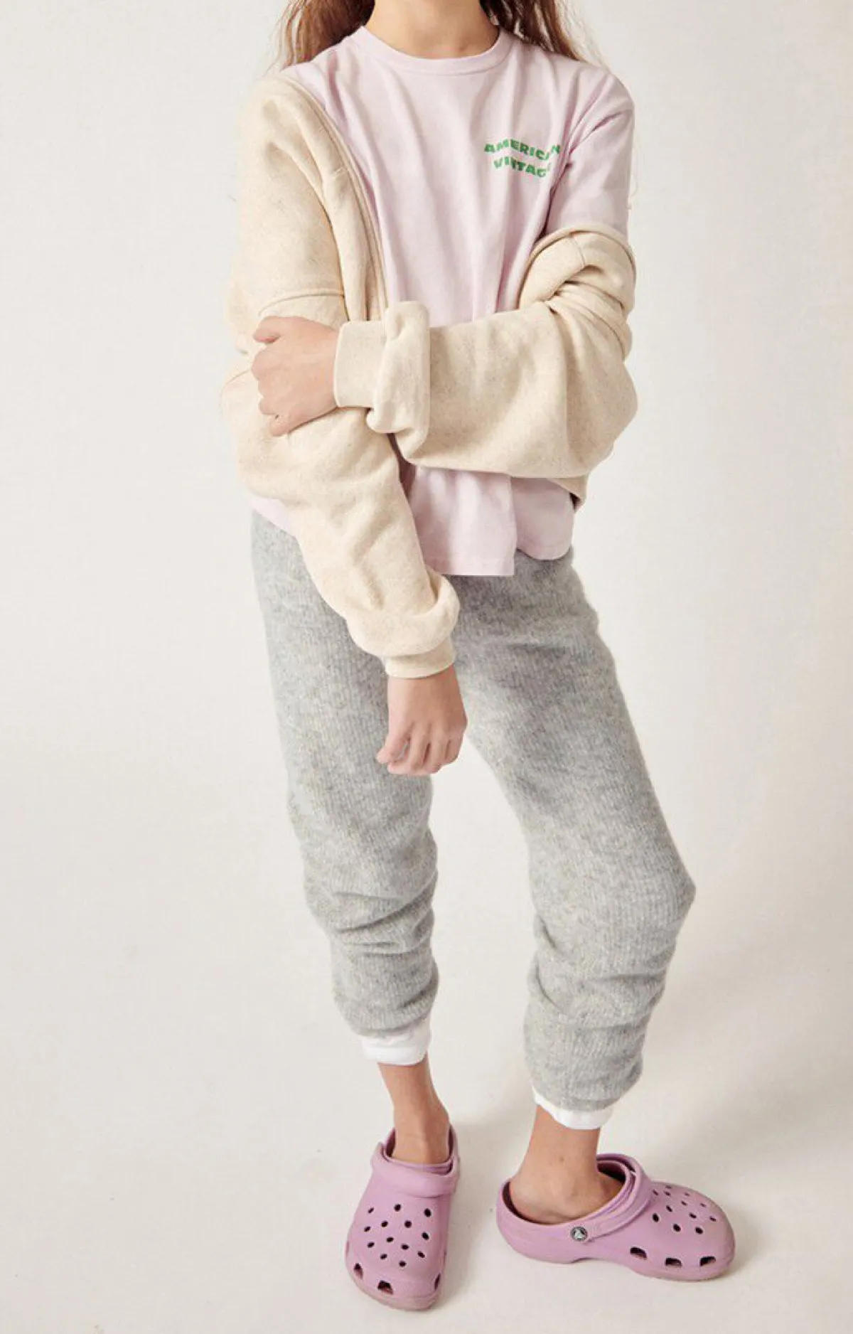Kinder American Vintage |Kinderjogginghose Razpark Vlies Meliert