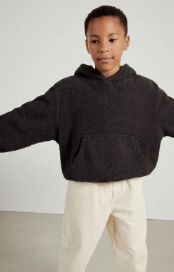 Kinder American Vintage |Kinderkapuzensweatshirt Bobypark Anthrazit Meliert
