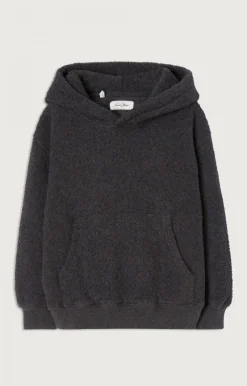 Kinder American Vintage |Kinderkapuzensweatshirt Bobypark Anthrazit Meliert