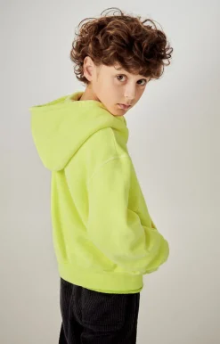 Kinder American Vintage |Kinderkapuzensweatshirt Izubird Neongelb