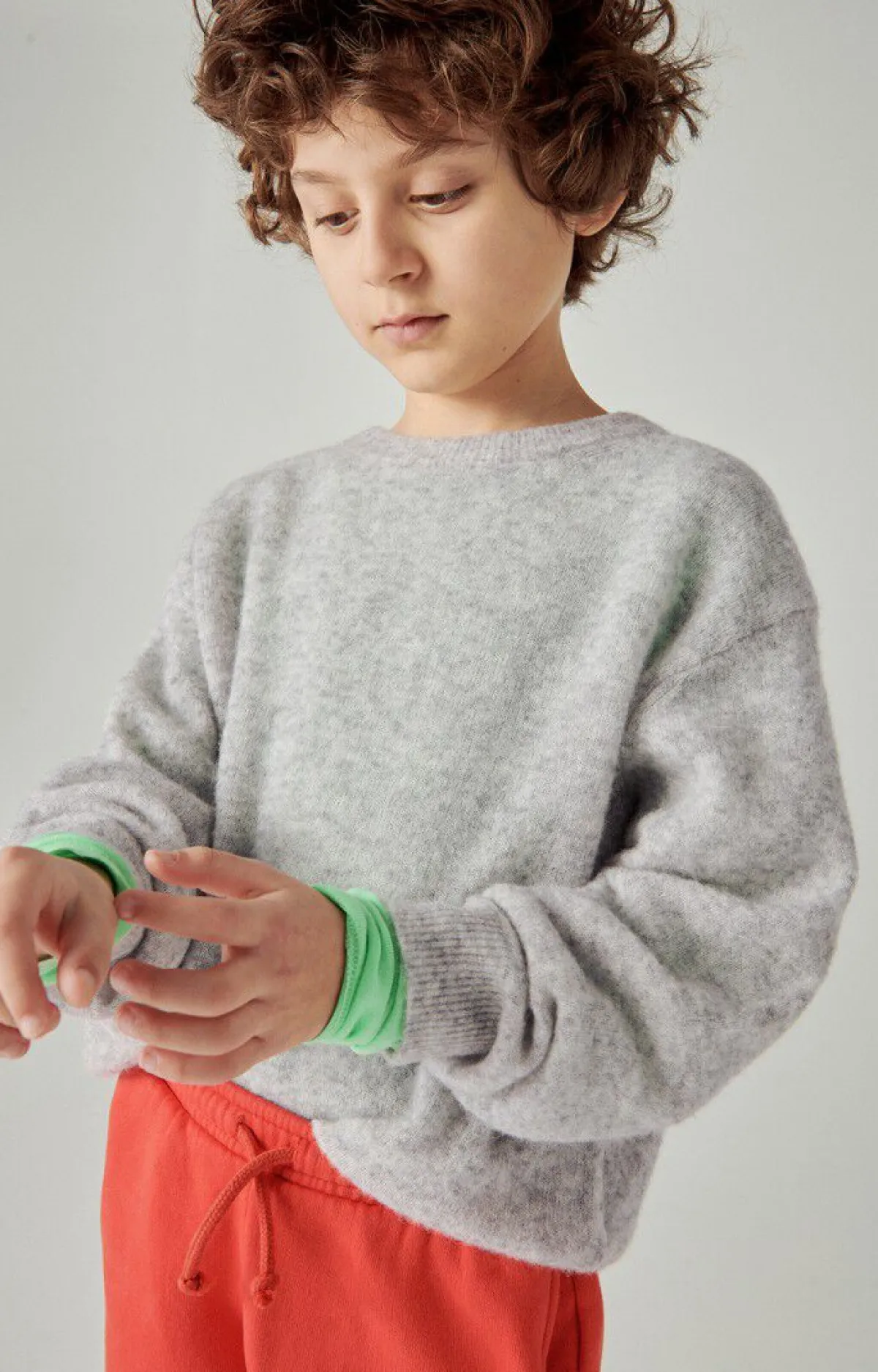 Kinder American Vintage |Kinderpullover Razpark Vlies Meliert
