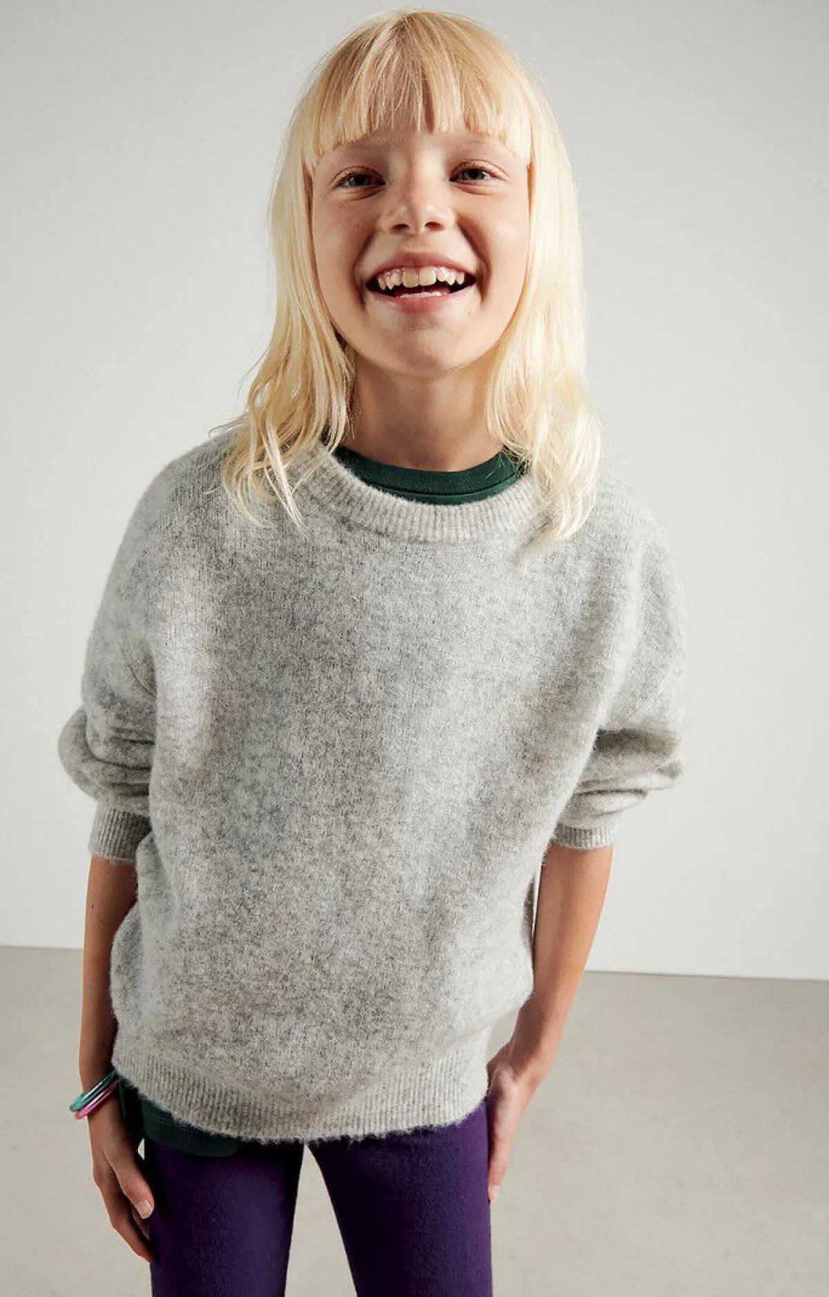 Kinder American Vintage |Kinderpullover Razpark Vlies Meliert