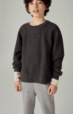 Kinder American Vintage |Kindersweatshirt Bobypark Anthrazit Meliert