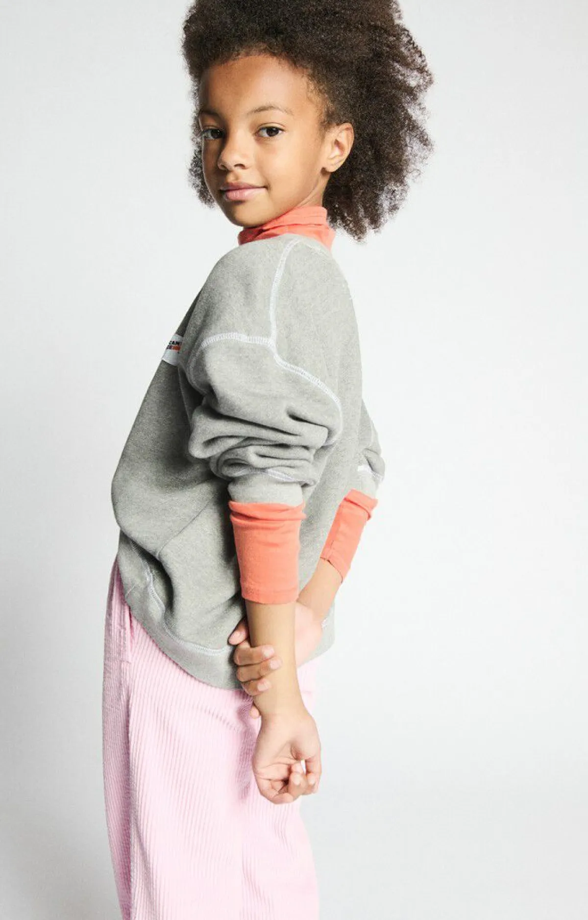 Kinder American Vintage |Kindersweatshirt Gupcity Grau Meliert