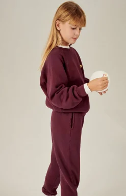 Kinder American Vintage |Kindersweatshirt Izubird Burgunderrot Vintage