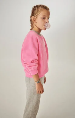 Kinder American Vintage |Kindersweatshirt Izubird Neonpink
